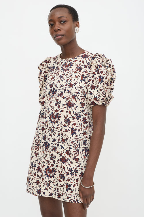 Ulla Johnson Floral Puff Sleeve Dress