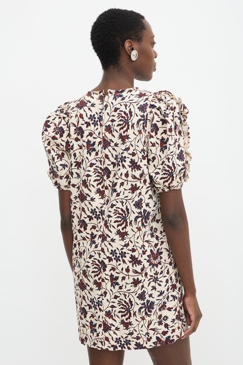 Ulla Johnson Floral Puff Sleeve Dress