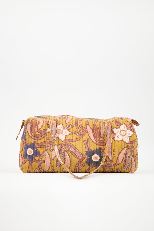 Ulla Johnson Floral Quilted Idalia Weekender Tote Bag