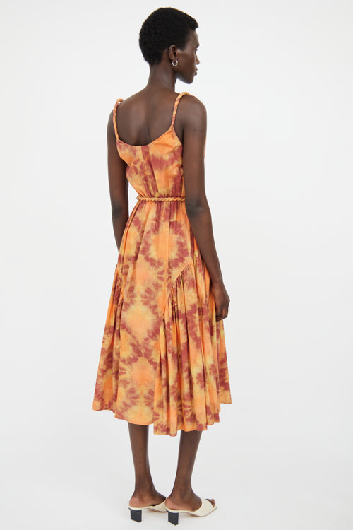 Ulla Johnson Orange Multi Colour Sleevless Dress