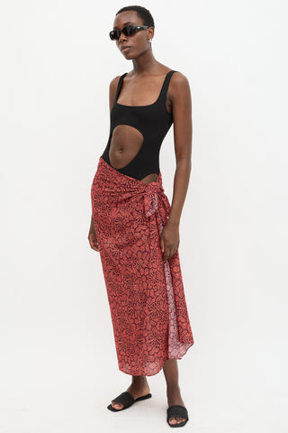 Ulla Johnson Floral Paz Sarong Skirt
