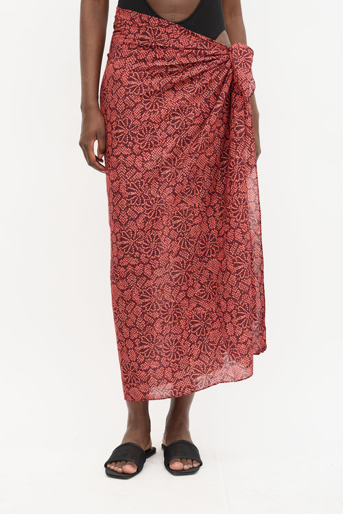 Ulla Johnson Floral Paz Sarong Skirt
