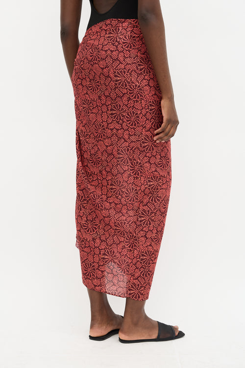 Ulla Johnson Floral Paz Sarong Skirt