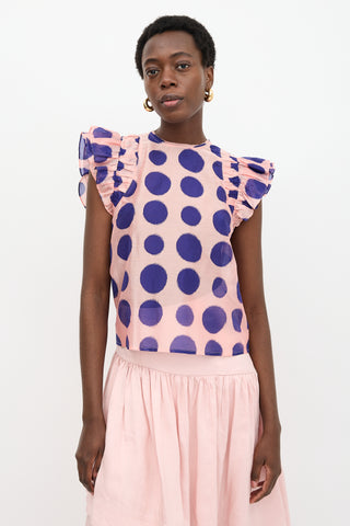 Ulla Johnson Polka Dot Caprice Blouse