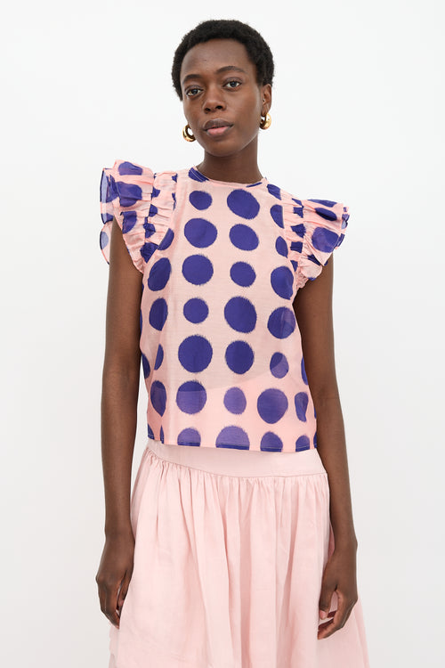 Ulla Johnson Polka Dot Caprice Blouse