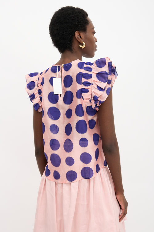 Ulla Johnson Polka Dot Caprice Blouse