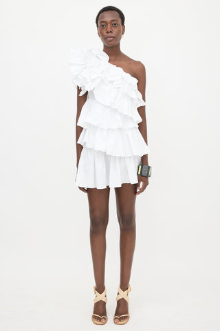 Ulla Johnson Poplin Ruffled Mini Dress