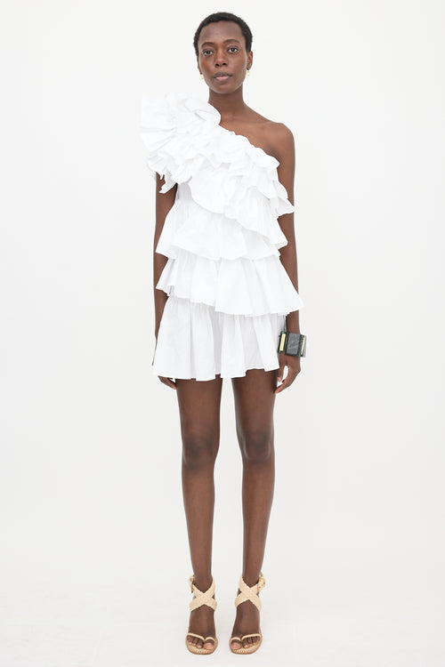 Ulla Johnson Poplin Ruffled Mini Dress
