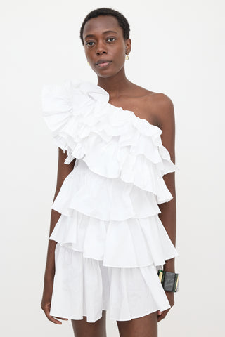 Ulla Johnson Poplin Ruffled Mini Dress