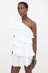 Ulla Johnson Poplin Ruffled Mini Dress