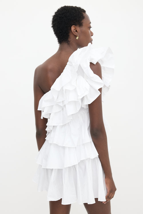 Ulla Johnson Poplin Ruffled Mini Dress