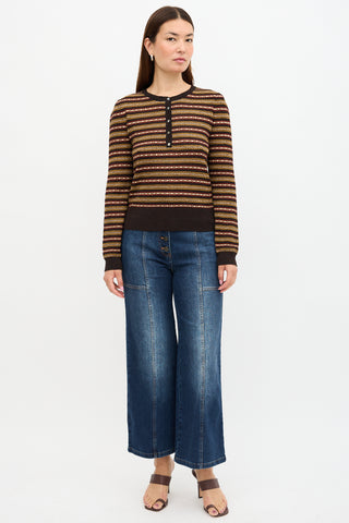 Ulla Johnson Printed Robin Henley Top