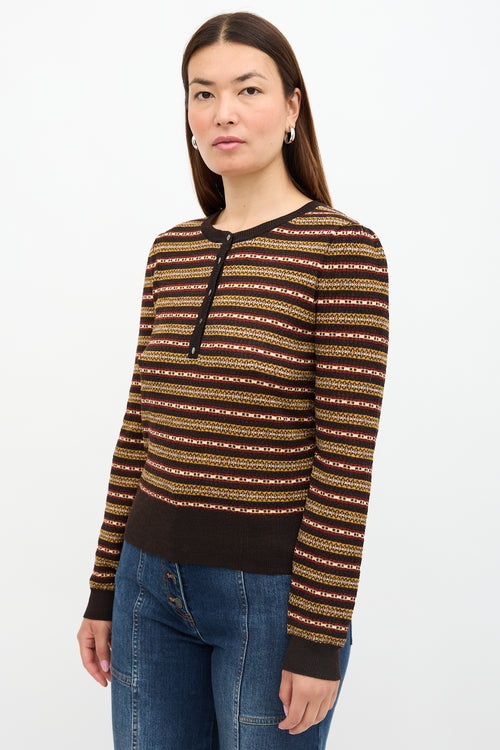 Ulla Johnson Printed Robin Henley Top