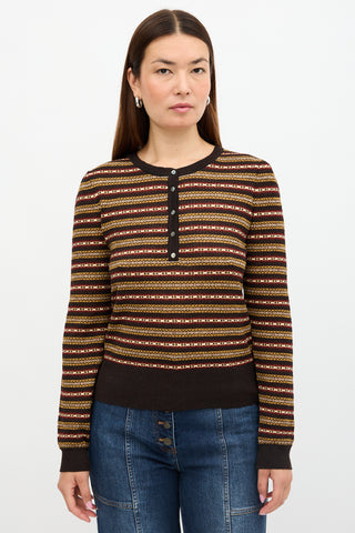 Ulla Johnson Printed Robin Henley Top