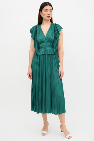 Ulla Johnson Satin Pleated Letty Dress