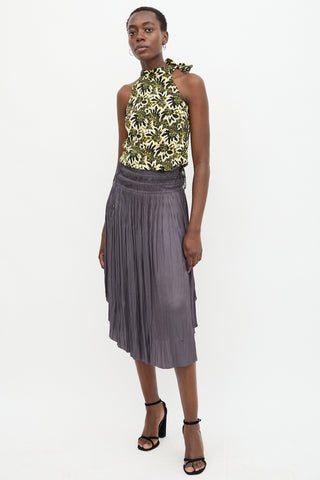 Ulla Johnson Satin Akani Pleated Skirt