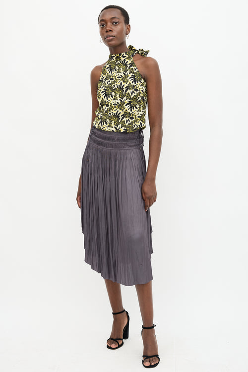 Ulla Johnson Satin Akani Pleated Skirt