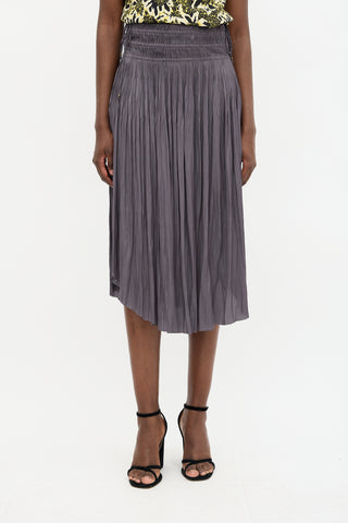 Ulla Johnson Satin Akani Pleated Skirt