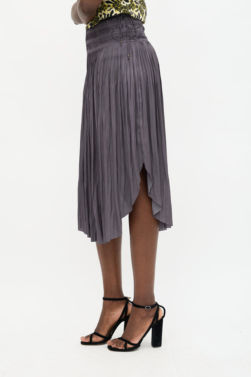 Ulla Johnson Satin Akani Pleated Skirt