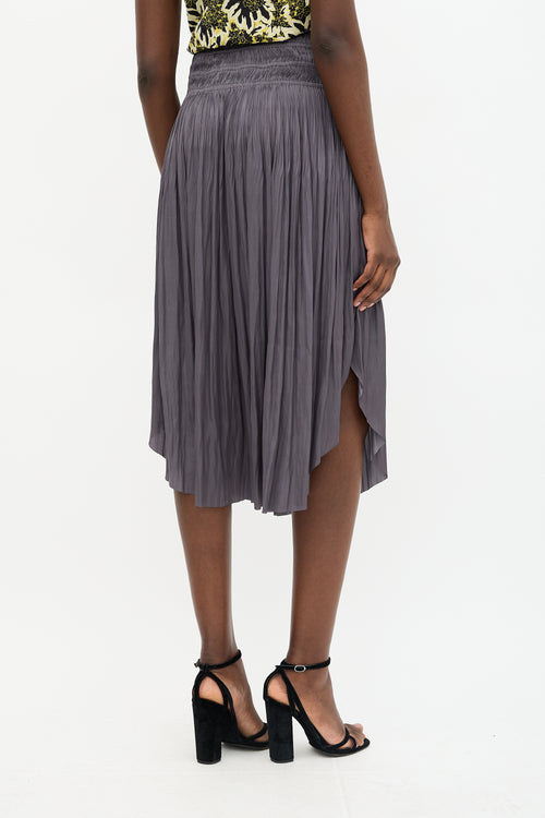Ulla Johnson Satin Akani Pleated Skirt