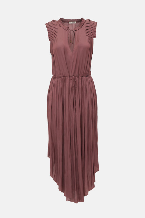 Ulla Johnson Satin Pleated Dress