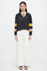 Ulla Johnson Satin Plissé Blouse