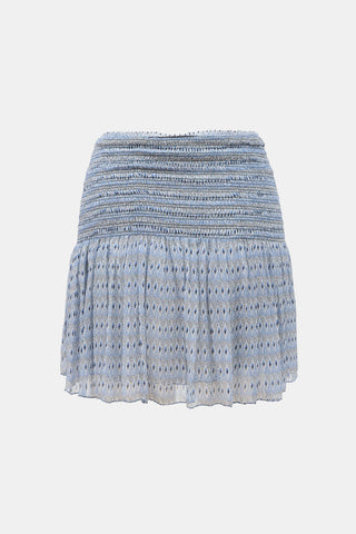 Ulla Johnson Silk Printed Layered Mini Skirt