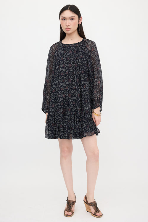 Ulla Johnson Silk Crepe Printed Dress