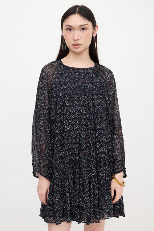 Ulla Johnson Silk Crepe Printed Dress