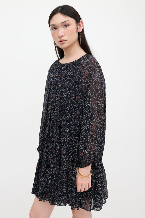 Ulla Johnson Silk Crepe Printed Dress