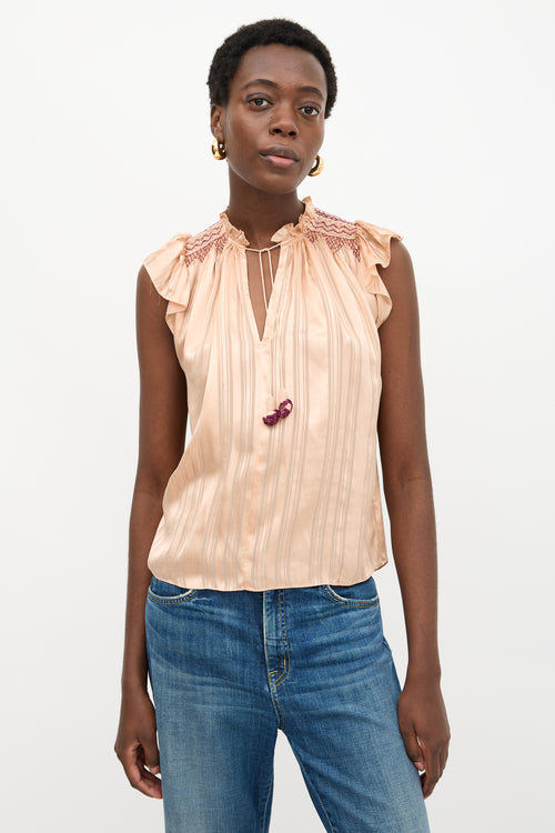 Ulla Johnson Silk Embroidered Blouse
