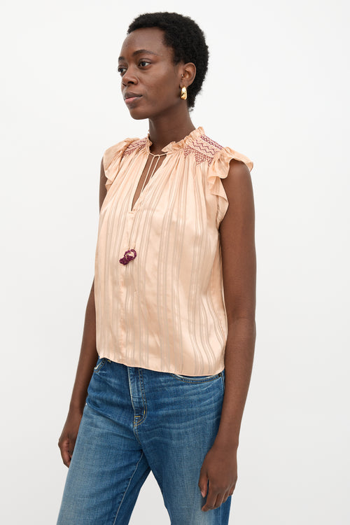 Ulla Johnson Silk Embroidered Blouse