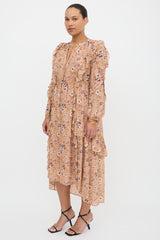 Ulla Johnson Silk Floral Ruffled Maxi Dress