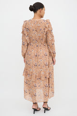 Ulla Johnson Silk Floral Ruffled Maxi Dress