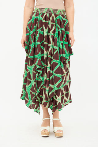 Ulla Johnson Silk Savita Stitch Skirt