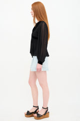 Ulla Johnson Silk & Velvet Riya Blouse