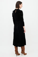 Ulla Johnson Velvet Ruffle Maxi Dress