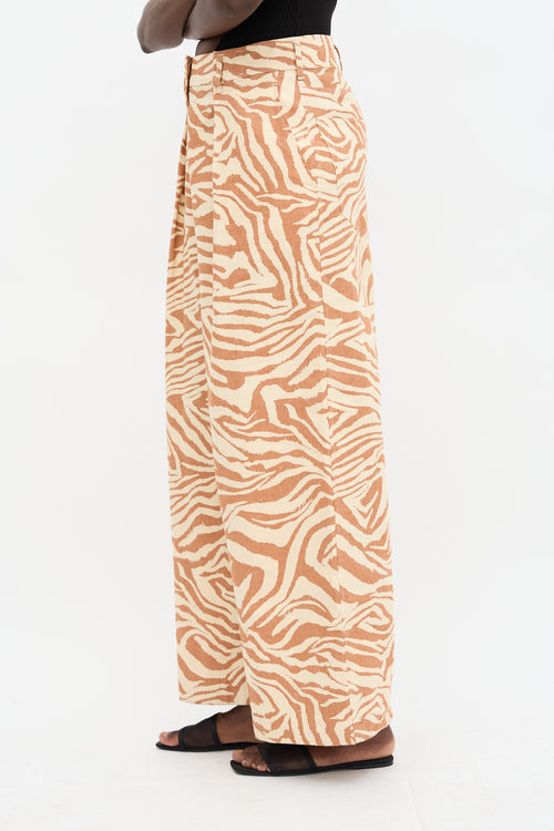 Ulla Johnson Linen Printed Cai Pant