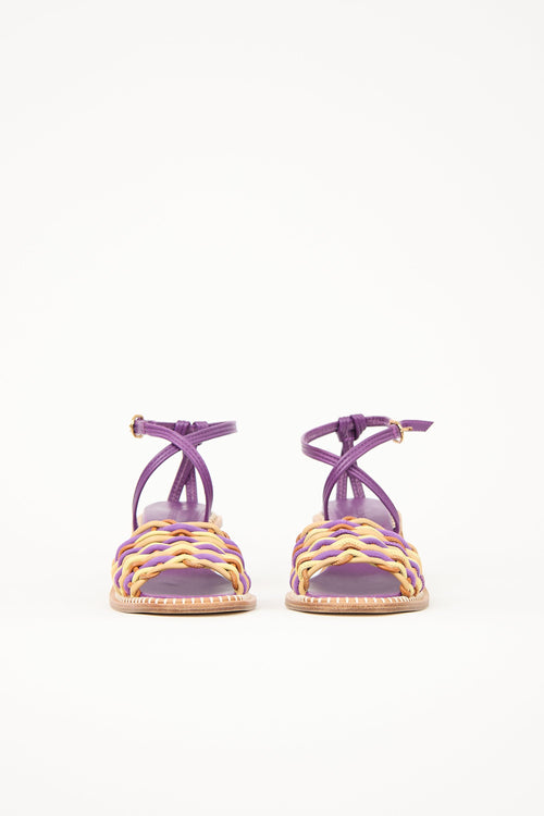Ulla Johnson Leather Woven Ilana Sandal