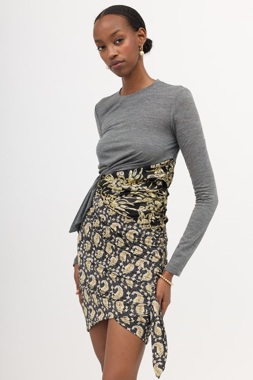 Altuzarra Wool & Silk Draped Hybrid Dress