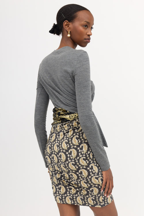 Altuzarra Wool & Silk Draped Hybrid Dress