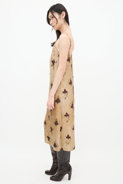 Uma Wang Beige & Multicolour Anaya Dress