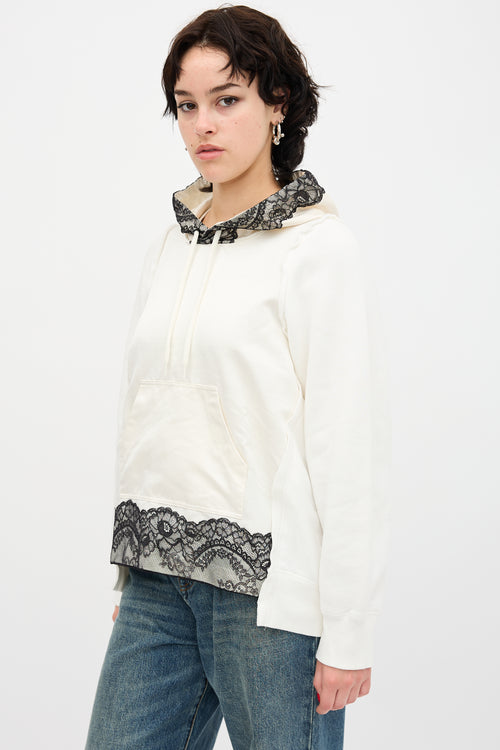 Undercover Silk Lace Trimmed Hoodie