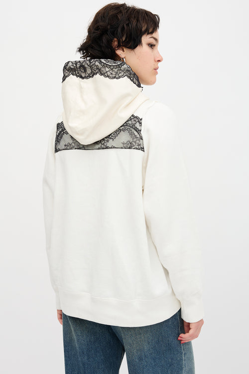 Undercover Silk Lace Trimmed Hoodie