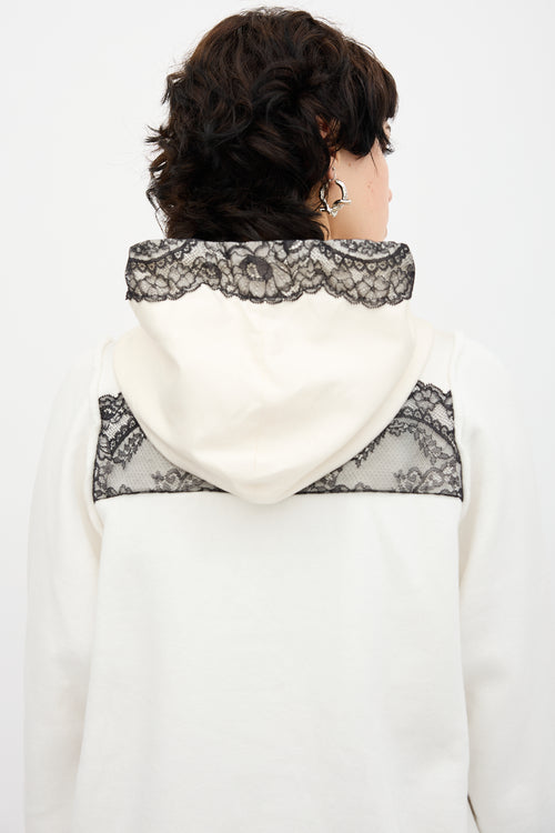 Undercover Silk Lace Trimmed Hoodie