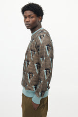 Undercover X Valentino Green & Brown Logo Sweatshirt