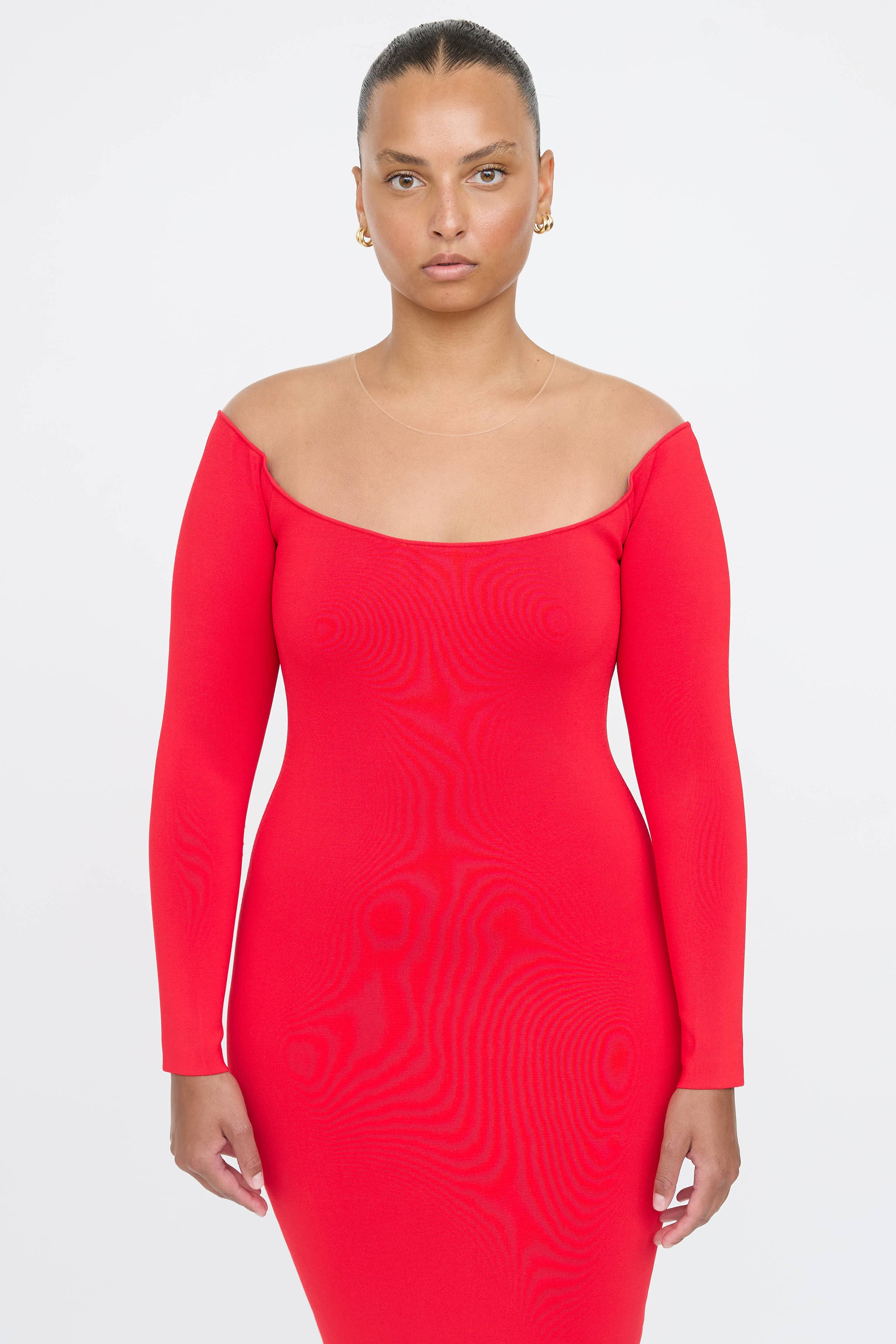 red mesh panel dress Sequin Hearts Red Mesh Panel Dress Size 5 NWT