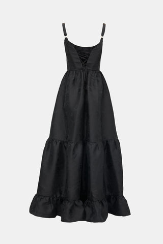 V Chapman Jacquard Tiered Maxi Dress