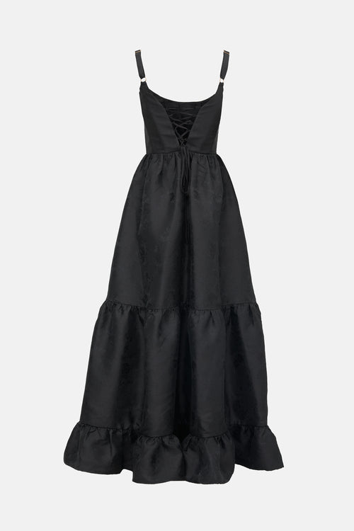 V Chapman Jacquard Tiered Maxi Dress