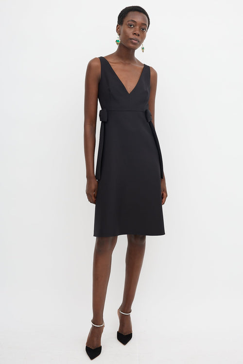 Valentino Wool & Silk Bow Dress